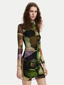 Sukienki - Desigual Sukienka codzienna Camouflage Lacroix 24WWVK36 Zielony Slim Fit - miniaturka - grafika 1