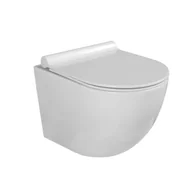 Miski WC - kielle Gaia - Toaleta wisząca kompaktowa z deską SoftClose, Rimless, biały 30115001 - miniaturka - grafika 1