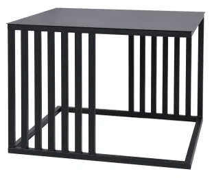 Kwadratowy Stolik Czarny Kawowy W Stylu Loft E5-N11 - Ławy i stoliki kawowe Kwadratowy Stolik Czarny Kawowy W Stylu Loft E5-N11 - Ławy i stoliki kawowe - miniaturka - grafika 1