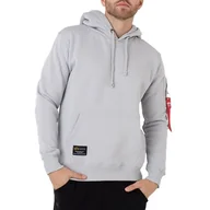 Bluzy sportowe męskie - Bluza Alpha Industries Fighter Squadron 108331666 - szara - miniaturka - grafika 1