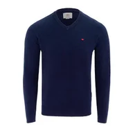 Swetry męskie - Lee Cooper Sweter Męski V-Neck Granatowy, Rozmiar XXL - miniaturka - grafika 1