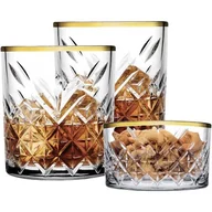 Szklanki - Zestaw 2 szklanek i miseczki Timeless Gold 345 / 255 ml PASABAHCE - miniaturka - grafika 1