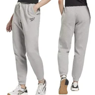 Spodnie damskie - Reebok damskie spodnie dresowe szare dresy joggery HI5849 XL - miniaturka - grafika 1