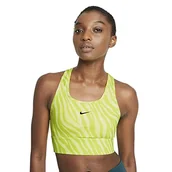Biustonosze - Nike Damska biustonosz sportowy Swoosh Iconclash Bra Sp21 Lt cytryna/(Black) (Gcw#1) XL - miniaturka - grafika 1