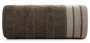 Ręcznik bawełniany, 50x90, brązowy z bordiura, R170-06 - Ręczniki - miniaturka - grafika 1
