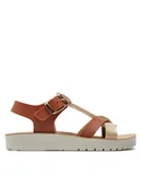 Buty dla dziewczynek - Geox Sandały J Sandal Costarei Gi J45EAG 05404 C5B2U S Beżowy - miniaturka - grafika 1