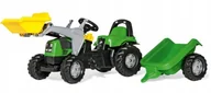 Jeździki dla dzieci - Traktor Deutz-fahr Z Ładowaczem Napęd Na Pedały Z Przyczepą Rolly Toys - miniaturka - grafika 1