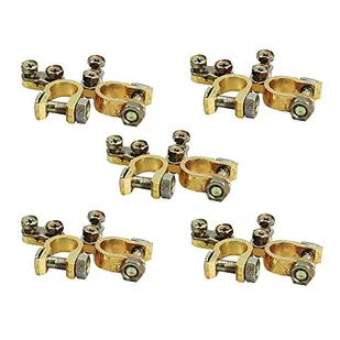 Offgridtec® zestaw 5 zacisków biegunowych do akumulatora samochodowego plus i minus, złącze wtykowe do akumulatora samochodowego, motocykla, ciężarówki, łodzi - Akcesoria do układu elektrycznego - miniaturka - grafika 1