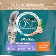 Sucha karma dla kotów - Purina ONE Coat & Hairball - 2 x 1,4 kg - miniaturka - grafika 1