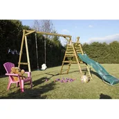 Place zabaw - Huśtawka Zosia 300 x 340 x 227 cm komplet + ślizg - miniaturka - grafika 1