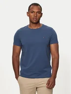 Koszulki męskie - Tommy Hilfiger T-Shirt MW0MW10800 Niebieski Slim Fit - miniaturka - grafika 1