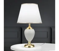 Lampy stojące - Orion LA 4-1229 - Lampa stołowa OVUM 1xE27/40W/230V 48 cm ceramika biały/złoty - miniaturka - grafika 1