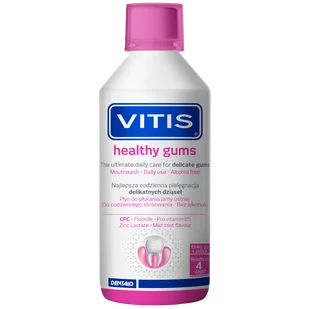 Vitis Healthy Gums, płyn do płukania jamy ustnej, bez alkoholu, 500 ml - Płyny do płukania jamy ustnej - miniaturka - grafika 1