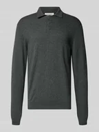 Swetry męskie - Sweter z dzianiny z domieszką kaszmiru i kołnierzykiem polo model ‘FRODE’ - miniaturka - grafika 1