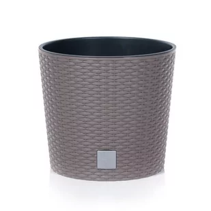 Prosperplast Donica z wkładem Rato Round DRTUS400L mocca - Donice - miniaturka - grafika 1