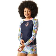 Stroje kąpielowe - Regatta Damski Rashguard Long Sleeve Granatowy, Rozmiar: 46 - miniaturka - grafika 1
