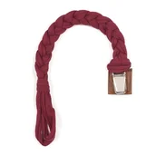 Śliniaki i fartuszki - Hi Little One - warkoczykowa zawieszka do smoczka Pacifier holder Wine - miniaturka - grafika 1