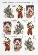 Decoupage - Papier ryżowy ITD A4 R206 Święty Mikołaj - miniaturka - grafika 1