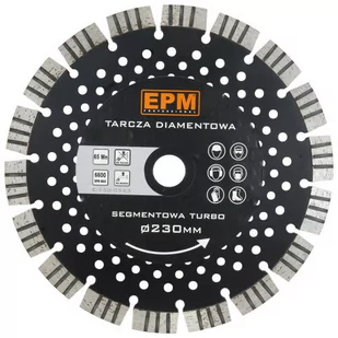 EPM professional TARCZA DIAMENTOWA SEGMENTOWA TURBO Z OTWORAMI CHŁODZĄ. 230MM - Tarcze do pił - miniaturka - grafika 1
