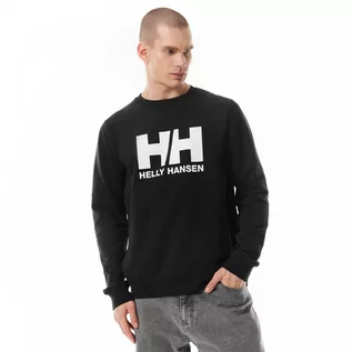 Koszulki sportowe męskie - Męska bluza dresowa nierozpinana bez kaptura Helly Hansen HH Logo Crew Sweat - czarna - HELLY HANSEN - grafika 1