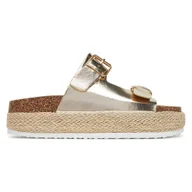 Espadryle damskie - DeeZee LB-P1690 Złoty - miniaturka - grafika 1