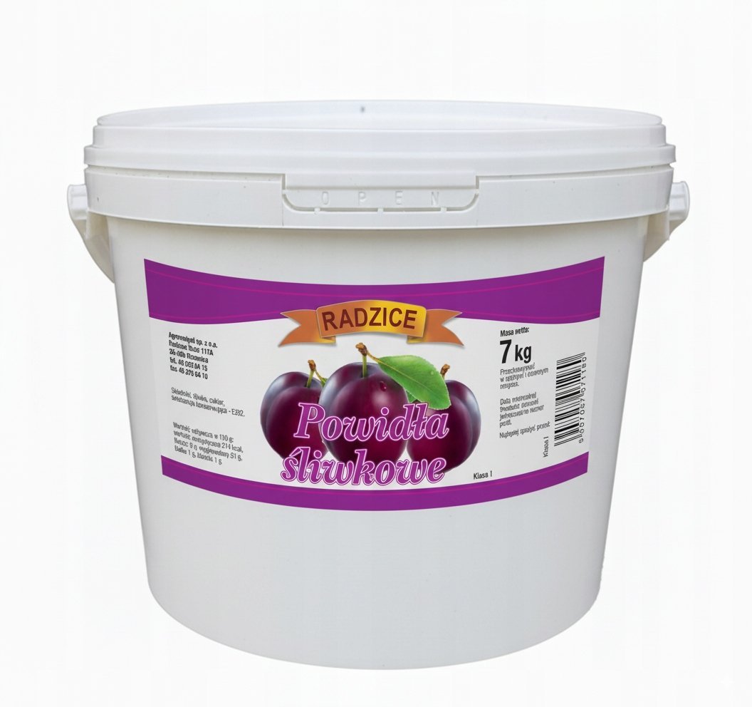 Powidła śliwkowe z przetartych owoców 7 kg Przetwórnia Radzice