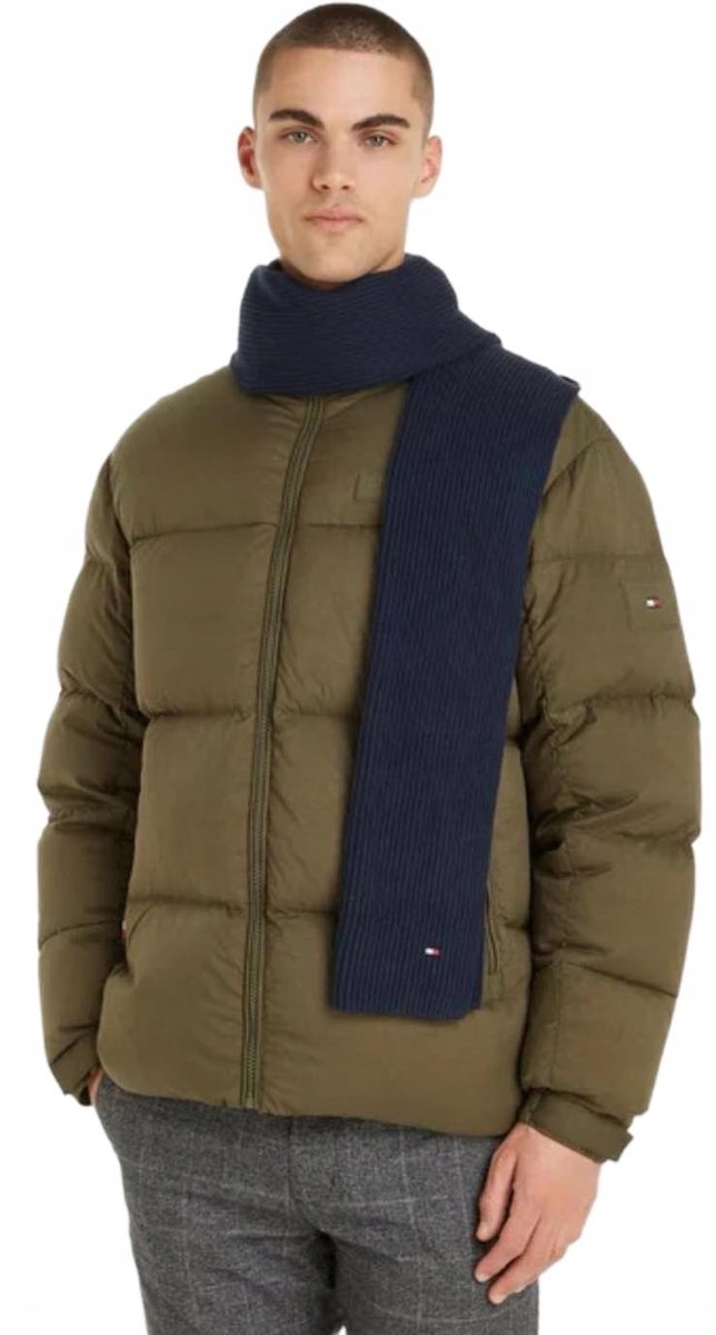 NOWY Szalik TOMMY HILFIGER ZIMA PREZENT SZAL TH granat
