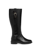 Kozaki damskie - Geox Oficerki D Walk Pleasure D46TGD 00043 C9999 Czarny - miniaturka - grafika 1