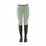 Bryczesy - Spooks Bryczesy damskie z pełnym silikonowym lejem SARINA SS21 - dusty green - miniaturka - grafika 1