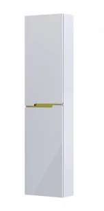 Oristo Słupek wiszący SILVER UNI 40 cm, UNIWERSALNY BIAŁY POŁYSK, LISTWA ZŁOTY OR33-SB1D-40-1-V5 - Szafki łazienkowe - miniaturka - grafika 1