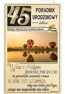 Karnet okolicznościowy, 45 urodziny, U 75 - Kartki okolicznościowe i zaproszenia - miniaturka - grafika 1