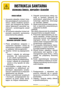 IAG67 INSTRUKCJA BHP USUWANIA ŚMIECI, HN - PŁYTA ELASTYCZNA 0,4MM; (245X350MM) - Instrukcje stanowiskowe BHP - miniaturka - grafika 1