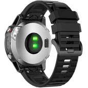 Akcesoria do smartwatchy - Fixed Silicone Strap do Garmin Fenix QuickFit black (22mm) - miniaturka - grafika 1