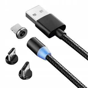 Kabel Magnetyczny Verk Group, 3W1 Micro Typ-C USB Do iPhone 1M - Kable komputerowe i do monitorów - miniaturka - grafika 1
