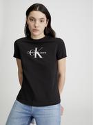 Koszulki i topy damskie - Calvin Klein Koszulka w kolorze czarnym - miniaturka - grafika 1
