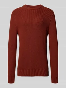 Sweter z dzianiny z okrągłym dekoltem - Swetry męskie - miniaturka - grafika 1