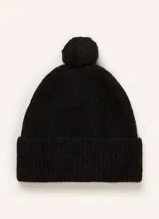 Calvin Klein Czapka Z Dodatkiem Alpaki schwarz - Czapki damskie - miniaturka - grafika 1