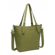 Torebki damskie - Pojemna Torebka Damska Zielona Shopper na Ramię LUIGISANTO HS1239 Green - miniaturka - grafika 1