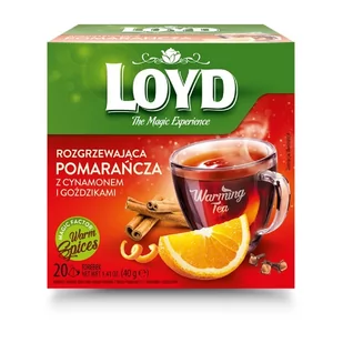 Herbata Loyd Rozgrzewająca Pomarańcza z Cynamonem i Goździkami 20x2g - Herbata - miniaturka - grafika 3