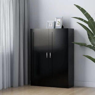 VidaXL Szafka na książki, czarna, 82,5 x 30,5 x 115 cm, płyta wiórowa 802715 VidaXL - Regały - miniaturka - grafika 1