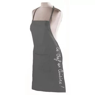 Douceur d'intérieur Fartuch kuchenny damski GREY 60 x 84 cm bawełna B00BYY3YAE - Fartuchy i rękawice kuchenne - miniaturka - grafika 1