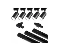 Lampy sufitowe - Reflektor do systemu szynowego 5xGU10/25W/230V czarny - miniaturka - grafika 1