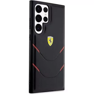 Ferrari FEHCS23LPBAK S23 Ultra S918 czarny/black hardcase Hot Stamp Lines - Etui i futerały do telefonów - miniaturka - grafika 4