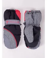 Rękawiczki - YOCLUB Rękawiczki narciarskie chłopięce jednopalczaste szaro-czarne 10 cm - miniaturka - grafika 1