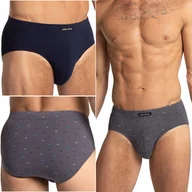 Majtki męskie - LAMA Slipy Męskie Dopasowane Majtki z Bawełny Klasyczne Wygodne 2-PAK - XXL - miniaturka - grafika 1