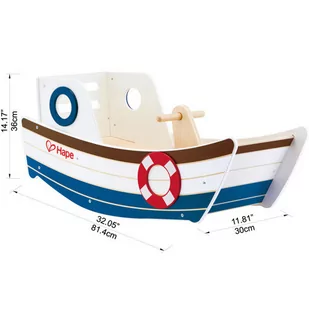 Hape drewniana łódź na biegunach - Zabawki na biegunach - miniaturka - grafika 2