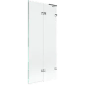 Parawany nawannowe - Mexen Lunar L parawan nawannowy 2-skrzydłowy prawy 80 x 150 cm, transparent, chrom - 897L-080-100-01-00-P - miniaturka - grafika 1