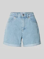 Spodenki damskie - Szorty jeansowe o luźnym kroju w jednolitym kolorze model ‘ZURI’ - miniaturka - grafika 1