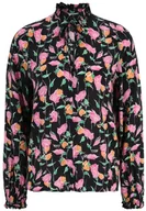 Bluzki damskie - Tamaris Anniston bluzka damska, Black Beauty Multicolor Flower Aop, 42 - miniaturka - grafika 1