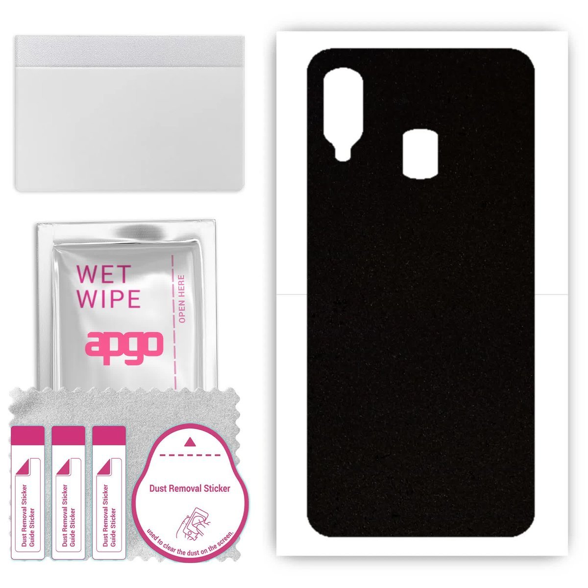 Folia naklejka skórka strukturalna na TYŁ Zamsz do Samsung Galaxy A40 - Zamsz Czarny - apgo SKINS